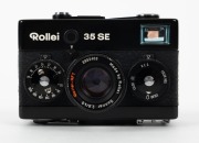 FRANKE & HEIDECKE: Black-body&nbsp;Rollei 35SE compact camera, circa 1980, with Sonnar&nbsp;40mm f2.8 lens [#2652403]. - 2