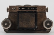 FRANKE & HEIDECKE: Circa 1928 Rolleidoscop 6x13cm triple-lens reflex rollfilm stereo camera [#10759], with Tessar 75mm f4.5 lenses [#723147 & #723148]. - 5