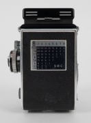 FRANKE & HEIDECKE: Rolleiflex 3.5E TLR camera [#1786612], circa 1956, with Planar 75mm f3.5 lens [#1785544] and Synchro-Compur shutter, with metal lens hood. - 5