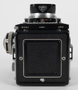 FRANKE & HEIDECKE: Rolleiflex 3.5E TLR camera [#1786612], circa 1956, with Planar 75mm f3.5 lens [#1785544] and Synchro-Compur shutter, with metal lens hood. - 6