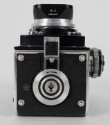 FRANKE & HEIDECKE: Rolleiflex 3.5E TLR camera [#1786612], circa 1956, with Planar 75mm f3.5 lens [#1785544] and Synchro-Compur shutter, with metal lens hood. - 7