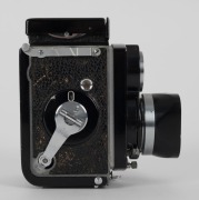 FRANKE & HEIDECKE: Rolleiflex 4x4 Sport 'Baby' TLR camera [#642259], circa 1938, with Tessar 60mm f2.8 lens [#2096981] and Compur-Rapid shutter, with metal lens hood. - 4