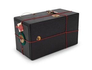 KODAK: Display replica of the Kodak No.1, produced in 1988 to commemorate the 100th anniversary of the original Kodak camera. Presented in maker's box with leather case, instruction booklet, and other related written material, this example is number 320 of an estimated 3200 produced.