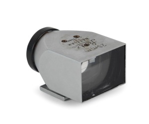 LEITZ: Circa 1960 Leica SLOOZ 28mm viewfinder attachment in chrome.