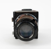 BENTZIN: Circa 1936 Primarflex sheet film SLR camera [#25 358], with large brass Ernemann Ernon 135mm f3.5 screw-front lens [#188065]. - 3