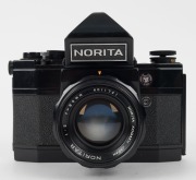 NORITA KOGAKU: Norita 6x6 SLR camera [#710254], circa 1971, with Noritar 80mm f2 lens [#4011741]. Known as the Graflex Norita on the U.S. market. - 2