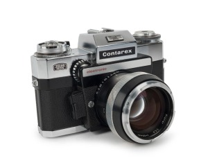 ZEISS IKON: Contarex Electronic SLR camera [#R 55631], circa 1971, with Planar 55mm f1.4 lens [#4499363].