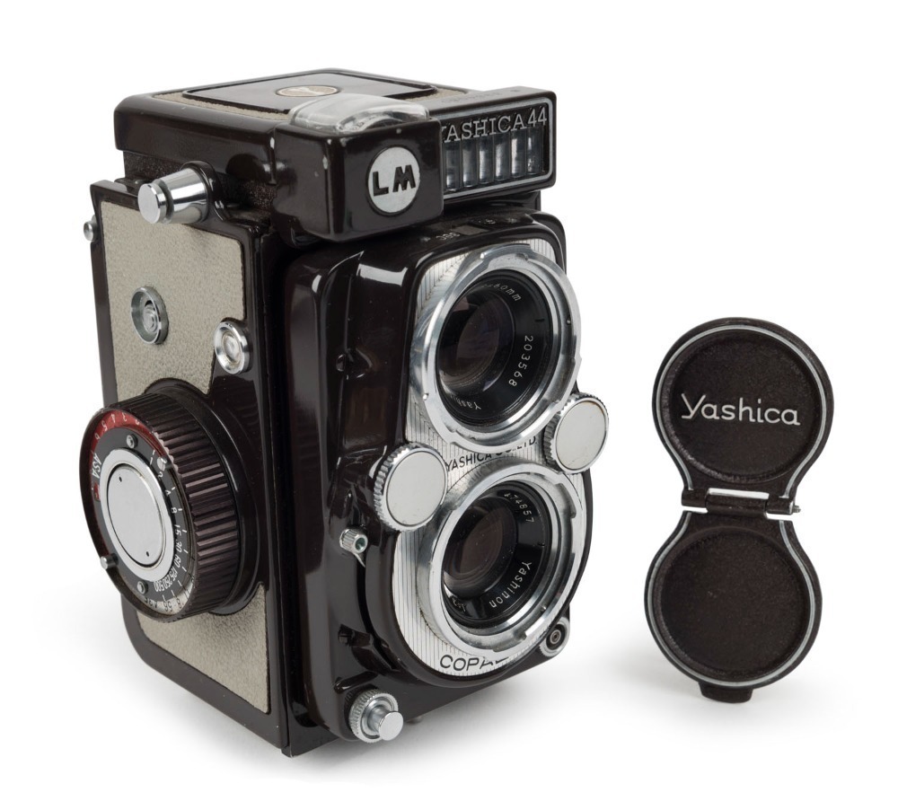 YASHICA: Grey-body Yashica-44 LM TLR camera [#3964060], circa 1959