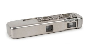 MINOX: Original Minox subminiature camera [#06498], circa 1939, with Minostigmat 15mm f3.5 lens. Produced in Riga, Latvia, by Valsts Electro-Techniska Fabrika.