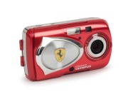 OLYMPUS: 2003 limited-edition red-body Ferrari digital camera [#00206], a cosmetic variant of the Stylus 400, with AF 3x Optical Zoom 17.4mm f5.8 - 5.2mm f3.1 lens. Complete in maker's box with certificate of authenticity, warranty card, instruction bookl