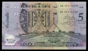 FIVE DOLLARS,&nbsp;Fraser/Cole (1992) Last Prefix AB19712339/40 (R.214L) consecutive pair of notes.&nbsp;Uncirculated.&nbsp;(2).