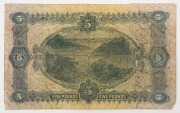 FIVE POUNDS, Collins/Allen, (1914) V313743 (R.36bL) last prefix letter V; poor condition. - 2