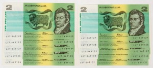 TWO DOLLARS, Johnston/Fraser (1985) (R.89), LJT 669122/131, consecutive run of banknotes, (10), Unc.