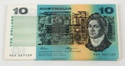 TEN DOLLARS,&nbsp;Fraser/Higgins (1989) (R.312) MBQ&nbsp;867429/500&nbsp;a consecutive run of 74 notes, Uncirculated. (72). Cat.$4,680.