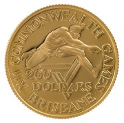 TWO HUNDRED DOLLARS, 1982 $200 gold "Commonwealth Games - Brisbane," PROOF in RAM presentation box with certificate. - 2