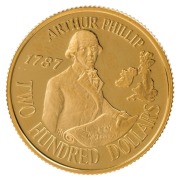 TWO HUNDRED DOLLARS, 1987 $200 gold "Arthur Phillip" PROOF in original RAM presentation box with certificate. - 2