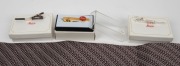 LEITZ: Three Leica promotional neckties, with three Leica tie clips in their original boxes. (6 items) - 2