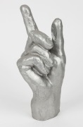 LEITZ: Rare Leitz hand statuette display stand for Leica CL camera, with 'Leitz Wetzlar' in raised lettering on the wrist. - 2