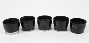 LEITZ: Five Leica IUFOO lens hoods of various vintages. (5 items)