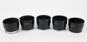 LEITZ: Five Leica IUFOO lens hoods of various vintages. (5 items)