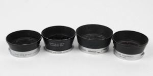 LEITZ: Four Leica lens hoods, including examples with ITDOO, XOOIM, and IROOA designations. ITDOO maker's box present. (4 items)