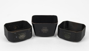 LEITZ: Three Leica lens hoods - two circa 1951 XOONS, and one circa 1936 SOOMP. (3 items)