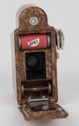 CORONET: Brown-body Midget subminiature Bakelite box camera, circa 1935, with Taylor Hobson Meniscus lens.  - 2