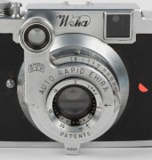 EHIRA: Weha Chrome-Six rangefinder camera [#3306], circa 1937, with Weha S. 75mm f3.5 lens [#28450] and Auto Rapid Ehira shutter. - 2