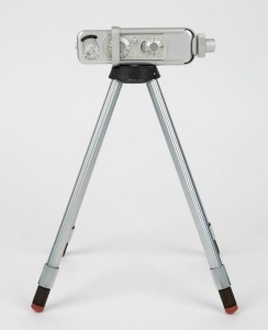 MINOX: Minox B subminiature camera [#770 312], circa 1958, with Complan 15mm f3.5 lens and adjustable Minox four-leg copy stand attachment.