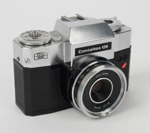 ZEISS IKON: Circa 1967 Contaflex 126 10.1102 SLR camera [#N71227], with Tessar 45mm f2.8 lens. 