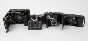 VARIOUS MANUFACTURERS: A selection of 1930s folding cameras, comprising models from Agfa, Contessa-Nettel, Ferrania, and Welta. (4 cameras)