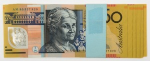 FIFTY DOLLARS, Fraser/Evans (1995) (R516) AM95327920/929, consecutive banknotes, (10), Uncirculated.