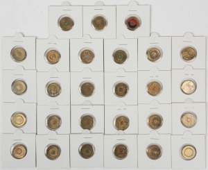 TWO DOLLARS: 2012 Remembrance Day Poppy (8); 2013 QEII Coronation (2); 2014 Gwoya Jungarai (3); 2014 Remembrance Day (2); 2015 Lest We Forget (2); 2015 Remembrance Day (3); 2016 2018 Commonwealth Games (3); 2016 Decimal Curreny (Crown) (1); 2019 Remembrance Day (1); 2020 Olympic Passion (1); 2021 Aboriginal Flag (1). Unc. (27 coins).