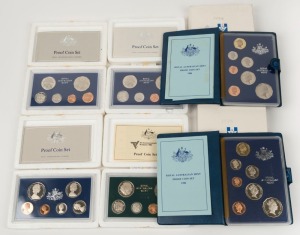 PROOF Sets in foams: 1978, 1980, 1982, 1984, and 1986 (x2) in original boxes. (6 sets).