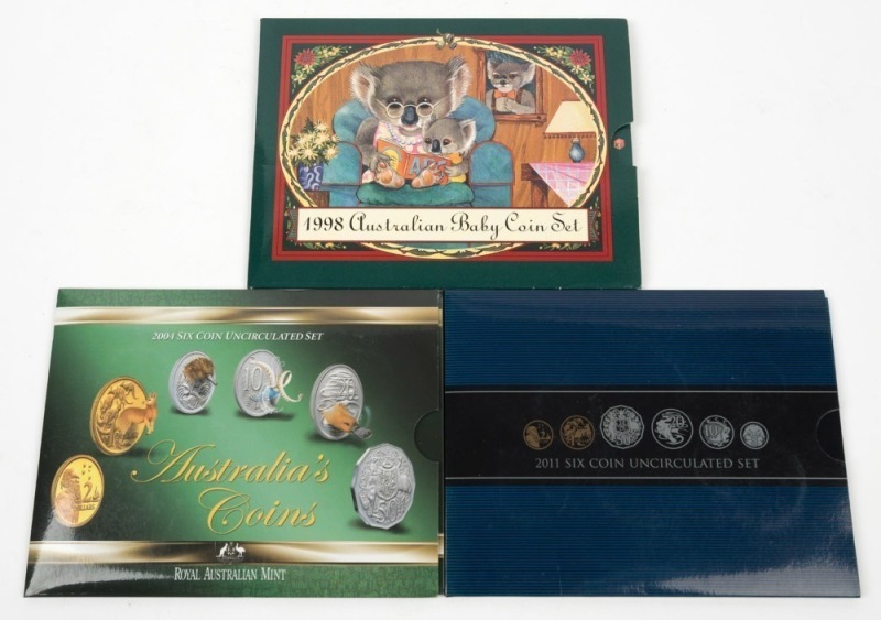 1998 Australian Baby Coin Set; 2004 Year set; 2011 Year set