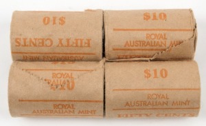 1984 FIFTY CENTS, 4 complete RAM Rolls. (80).