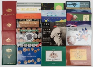 1980 - 2001 complete range of uncirculated sets in RAM folders, as issued. (22 items).