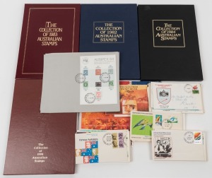 1982, 1983, 1984 & 1990 APO Yearbooks with stamps **, plus a range of mainly 1970s FDCs, etc.