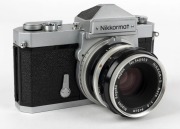 NIPPON KOGAKU: Nikon Nikkormat FS SLR camera [#FS 7400553], circa 1965, with&nbsp;Nikkor-S&nbsp;Auto 50mm f2 lens [#548959].