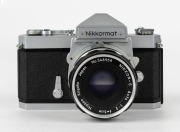 NIPPON KOGAKU: Nikon Nikkormat FS SLR camera [#FS 7400553], circa 1965, with&nbsp;Nikkor-S&nbsp;Auto 50mm f2 lens [#548959]. - 2