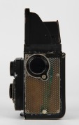 FRANKE & HEIDECKE: Rolleicord I TLR camera with Art-deco nickel-plated exterior [#022658], circa 1933, with Triotar 75mm f4.5 lens [#1483151] and Compur shutter. - 3