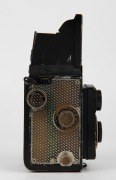 FRANKE & HEIDECKE: Rolleicord I TLR camera with Art-deco nickel-plated exterior [#022658], circa 1933, with Triotar 75mm f4.5 lens [#1483151] and Compur shutter. - 5