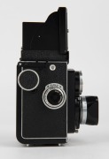 FRANKE & HEIDECKE: Rolleicord IV TLR camera [#1349710], circa 1953, with Xenar 75mm f3.5 lens [#3458007] and Synchro-Compur shutter, with metal lens hood. - 4