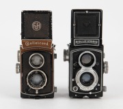 FRANKE & HEIDECKE: Two TLR cameras - one circa 1959&nbsp;Rolleicord&nbsp;Va&nbsp;[#1919115] with Xenar&nbsp;75mm f3.5 lens [#3372300], and one&nbsp;circa 1936 Rolleicord Ia with Triotar&nbsp;75mm f3.5 lens [#782401]. (2 cameras) - 2