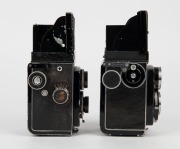 FRANKE & HEIDECKE: Two TLR cameras - one circa 1959&nbsp;Rolleicord&nbsp;Va&nbsp;[#1919115] with Xenar&nbsp;75mm f3.5 lens [#3372300], and one&nbsp;circa 1936 Rolleicord Ia with Triotar&nbsp;75mm f3.5 lens [#782401]. (2 cameras) - 3