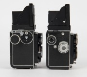 FRANKE & HEIDECKE: Two TLR cameras - one circa 1958&nbsp;Rolleicord&nbsp;Va&nbsp;[#1916262] with Xenar&nbsp;75mm f3.5 lens [#5531995], and one&nbsp;circa 1949&nbsp;Rolleicord II [#984595] with Triotar&nbsp;75mm f3.5 lens [#2721468] and metal lens cap. (2 cameras) - 3
