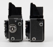 FRANKE & HEIDECKE: Two TLR cameras - one circa 1958&nbsp;Rolleicord&nbsp;Va&nbsp;[#1916262] with Xenar&nbsp;75mm f3.5 lens [#5531995], and one&nbsp;circa 1949&nbsp;Rolleicord II [#984595] with Triotar&nbsp;75mm f3.5 lens [#2721468] and metal lens cap. (2 cameras) - 4