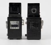 FRANKE & HEIDECKE: Two TLR cameras - one circa 1958&nbsp;Rolleicord&nbsp;Va&nbsp;[#1916262] with Xenar&nbsp;75mm f3.5 lens [#5531995], and one&nbsp;circa 1949&nbsp;Rolleicord II [#984595] with Triotar&nbsp;75mm f3.5 lens [#2721468] and metal lens cap. (2 cameras) - 5