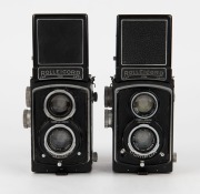 FRANKE & HEIDECKE: Two TLR cameras - one circa 1950 Rolleicord IId [#1080534] with Triotar 75mm f3.5 lens [#3130752], and one circa 1938 Rolleicord IIa [#675726] with Triotar 75mm f3.5 lens [#2192174]. (2 cameras) - 2