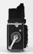 FRANKE & HEIDECKE: Rolleiflex Automat MX-sync TLR camera [#1211017], circa 1951, with Tessar 75mm f3.5 lens [#616113] and Synchro-Compur shutter. - 5